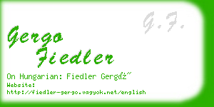 gergo fiedler business card